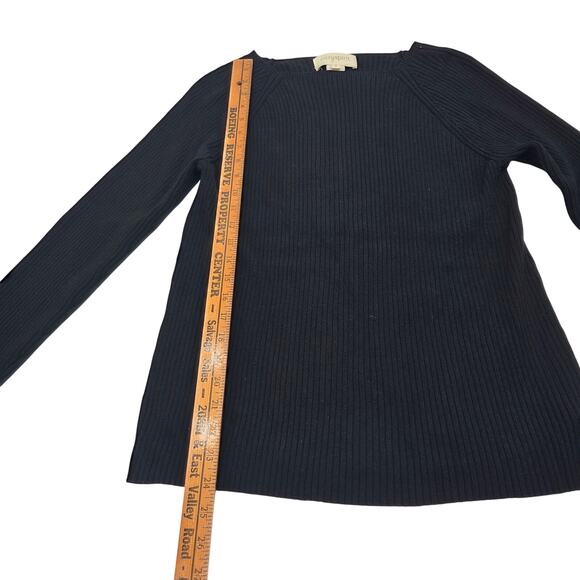 Easy Spirit Black Ribbed Stretch Sweater Size 2 - Picture 5 of 7